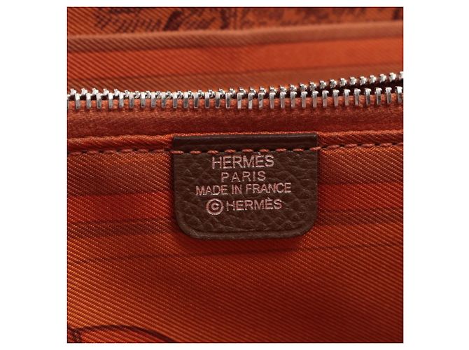 Hermès Cartera Hermes Azap Long Silk en piel Castaño - vista 7