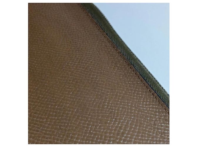 Hermès Cartera Hermes Azap Long Silk en piel Castaño - vista 9