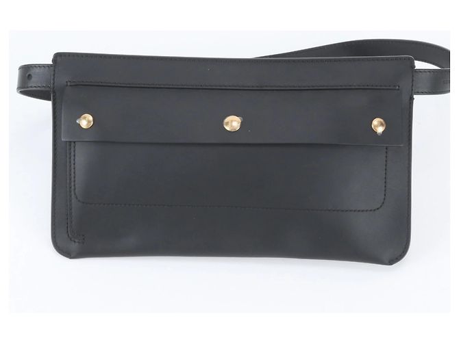 Sac à épaule en cuir Burberry Noir - vue 2