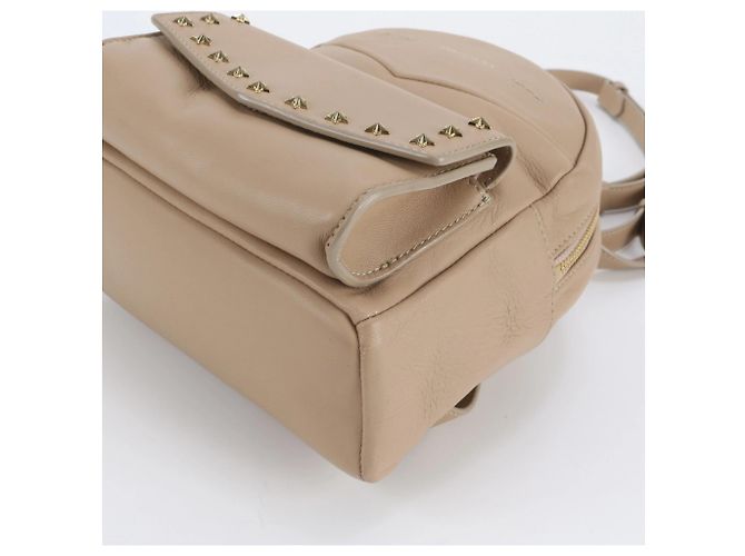Mochila de piel Cathy Star Studded Jimmy Choo Beige - vista 4