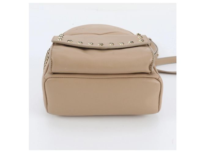 Mochila de piel Cathy Star Studded Jimmy Choo Beige - vista 5