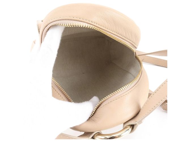 Mochila de piel Cathy Star Studded Jimmy Choo Beige - vista 7