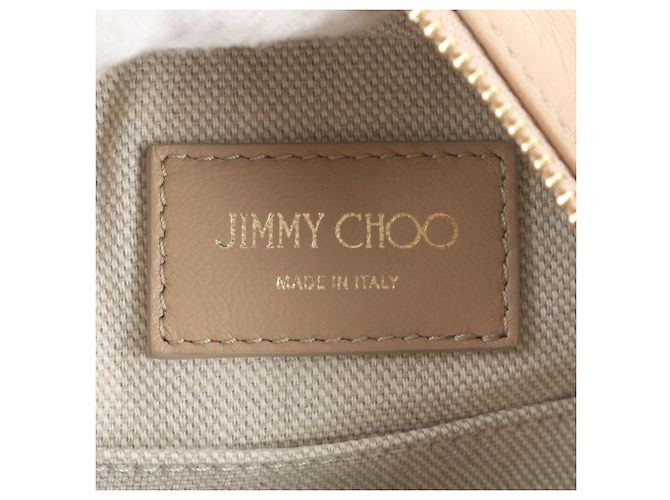 Mochila de piel Cathy Star Studded Jimmy Choo Beige - vista 8