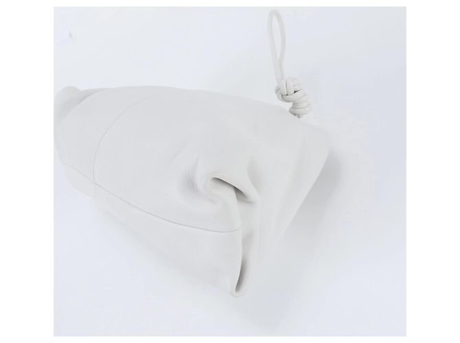 Borsa a pochette Triangle in pelle Bottega Veneta Bianco - vista 5