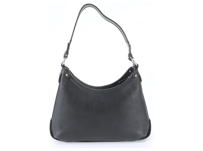 Borsa Tote a Tracolla in Pelle Gancini Salvatore Ferragamo Nero - vista 3