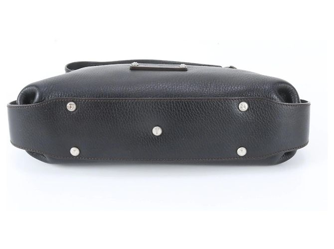 Borsa Tote a Tracolla in Pelle Gancini Salvatore Ferragamo Nero - vista 5