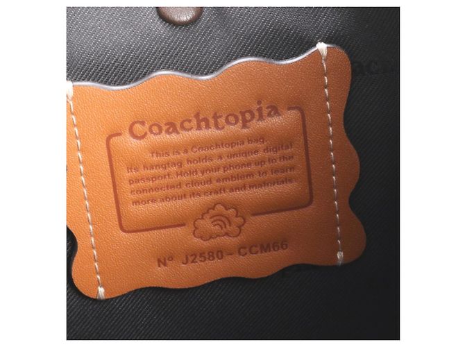 Coach Topia Alter Ego Crescent Leather Shoulder Bag Brown - view 8
