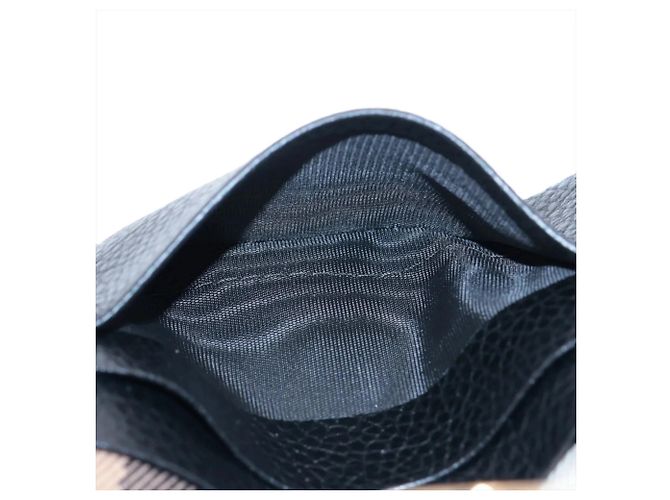Portafoglio bi-fold Burberry in pelle nera Nero - vista 4