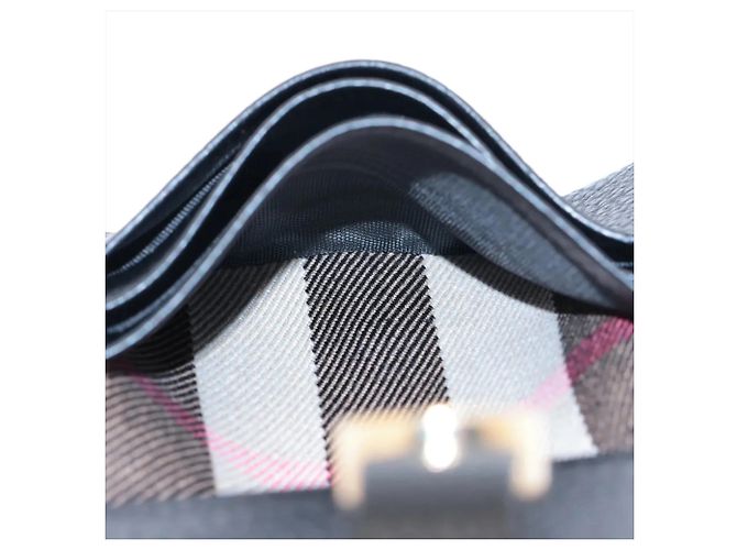 Portafoglio bi-fold Burberry in pelle nera Nero - vista 5