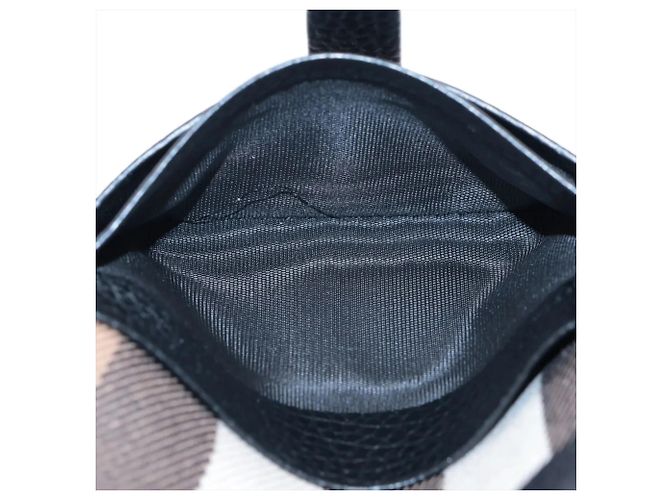 Portafoglio bi-fold Burberry in pelle nera Nero - vista 6