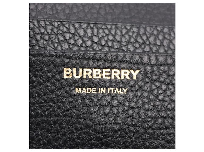 Portafoglio bi-fold Burberry in pelle nera Nero - vista 8