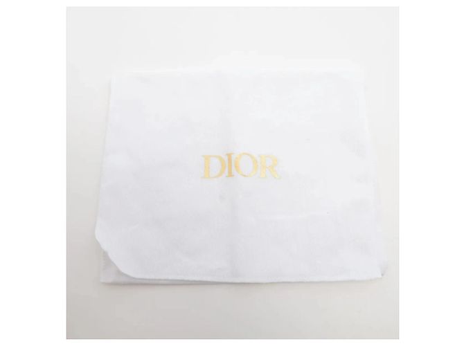 Christian Dior Cartera tri-fold Lady Dior en piel Cannage Amarillo - vista 10