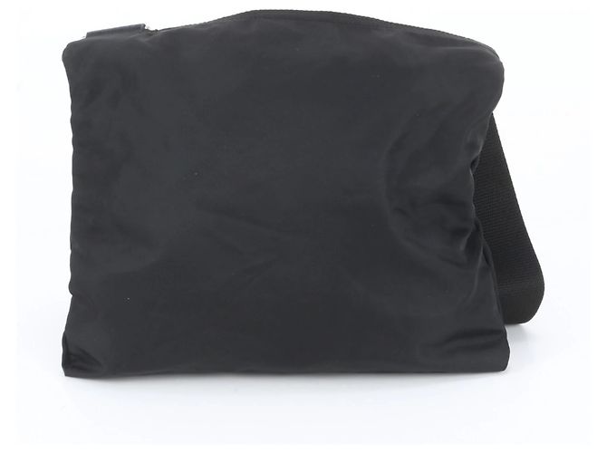 Borsa a tracolla in pelle e nylon Tessuto con logo triangolare Prada Nero - vista 3