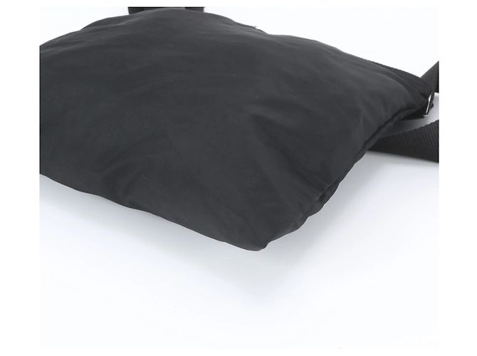 Borsa a tracolla in pelle e nylon Tessuto con logo triangolare Prada Nero - vista 5