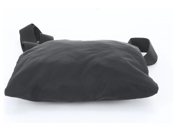 Borsa a tracolla in pelle e nylon Tessuto con logo triangolare Prada Nero - vista 6