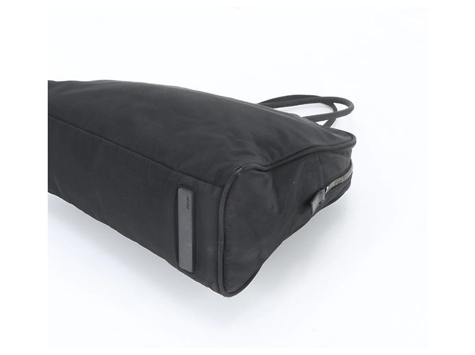 Borsa Tote e a Tracolla in Nylon Tessuto con Logo Triangolare in Pelle Prada da Donna Nero - vista 5