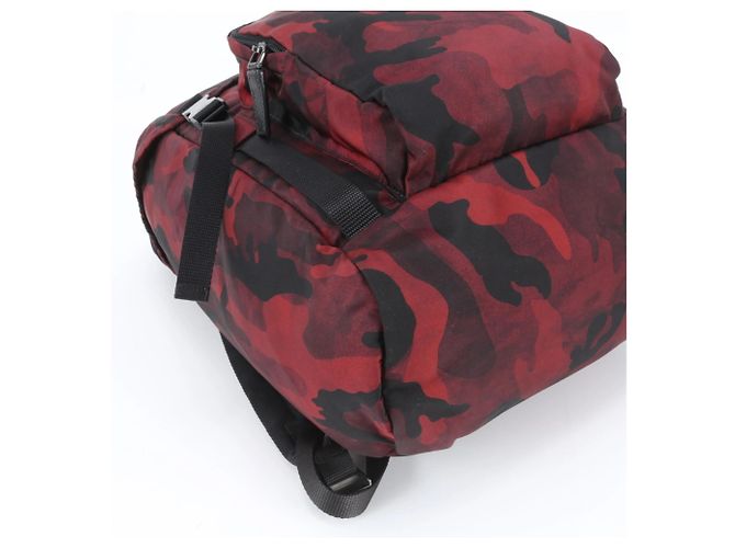 Prada Tessuto Nylon Camouflage Backpack Red - view 4