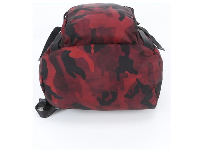 Prada Tessuto Nylon Camouflage Backpack Red - view 6
