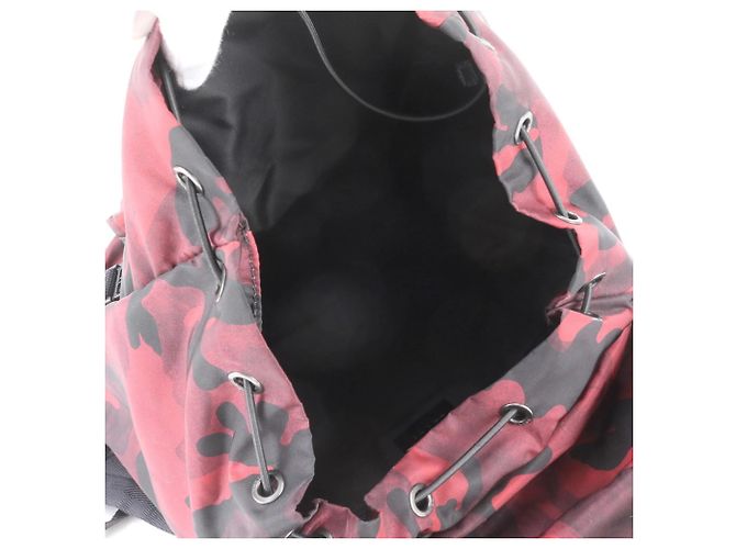Prada Tessuto Nylon Camouflage Backpack Red - view 7