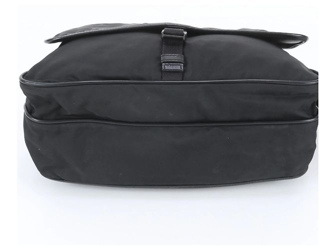Borsa a tracolla Prada Tessuto Nylon Triangle Logo V166 Nero - vista 6
