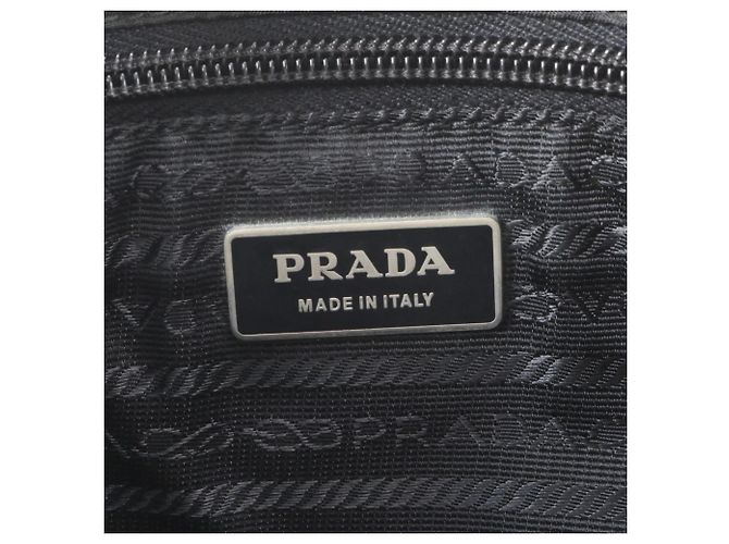 Borsa a tracolla Prada Tessuto Nylon Triangle Logo V166 Nero - vista 8