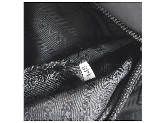 Borsa a tracolla Prada Tessuto Nylon Triangle Logo V166 Nero - vista 9