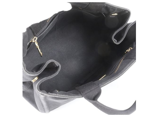 Prada Canapa Triangle Logo Tote Bag Black - view 7
