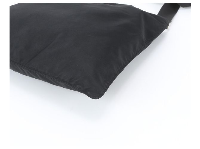 Sac à épaule Prada en nylon Tessuto avec logo triangle Noir - vue 5