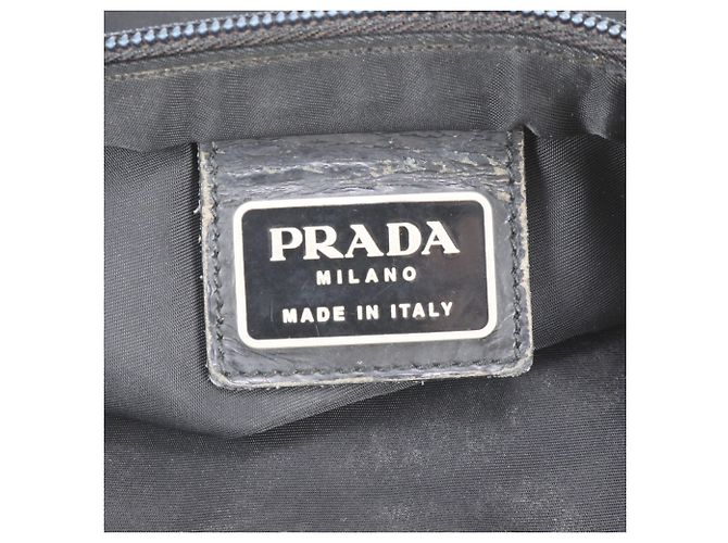 Sac à épaule Prada en nylon Tessuto avec logo triangle Noir - vue 9