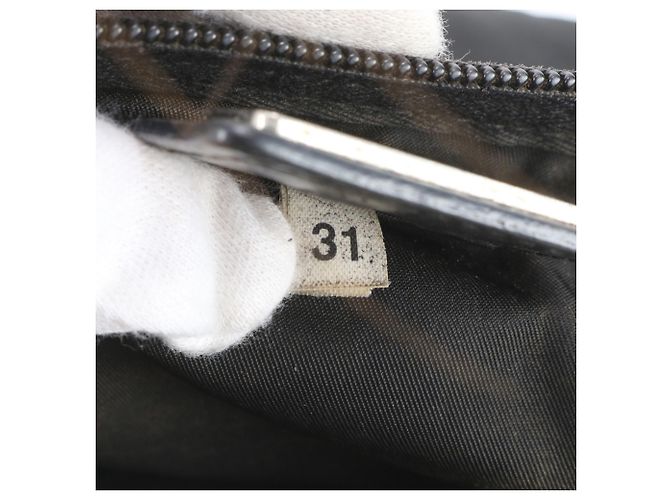 Prada Tessuto Nylon Triangle Logo Leather Shoulder Bag Black - view 10