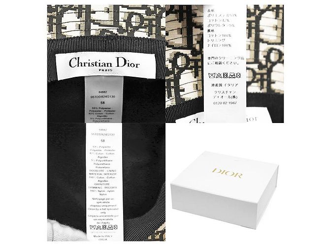 Christian Dior Teddy-D Dior Oblique Hut aus hochdichtem Weather Cloth Schwarz - Ansicht 10
