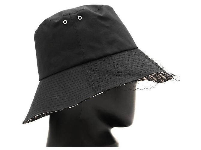 Christian Dior Teddy-D Dior Oblique Hut aus hochdichtem Weather Cloth Schwarz - Ansicht 4