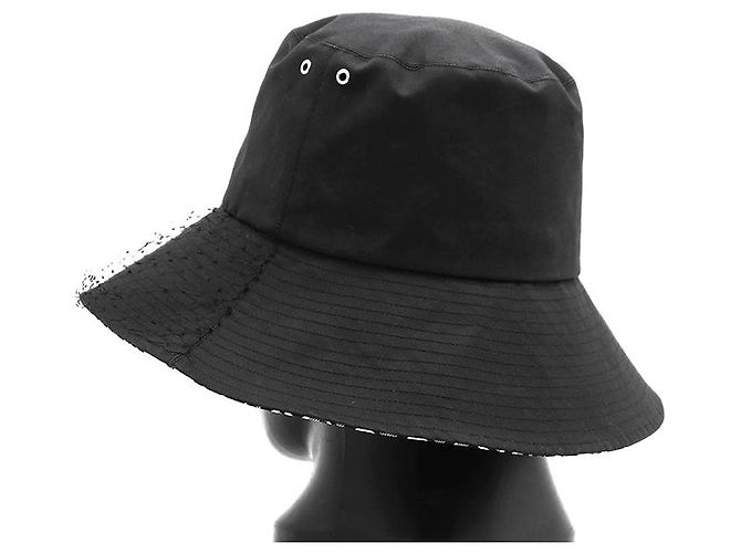 Christian Dior Teddy-D Dior Oblique Hut aus hochdichtem Weather Cloth Schwarz - Ansicht 7