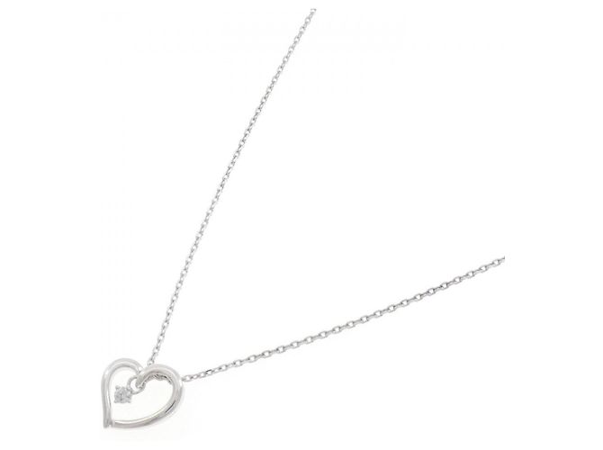 Autre Marque Collana in oro bianco K10 e diamanti Argento - vista 2
