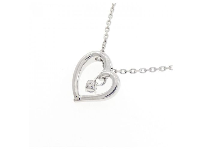 Autre Marque Collana in oro bianco K10 e diamanti Argento - vista 4