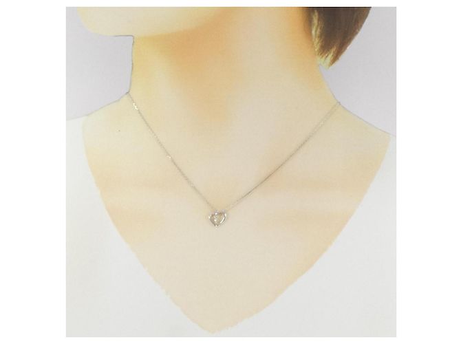 Autre Marque Collana in oro bianco K10 e diamanti Argento - vista 6