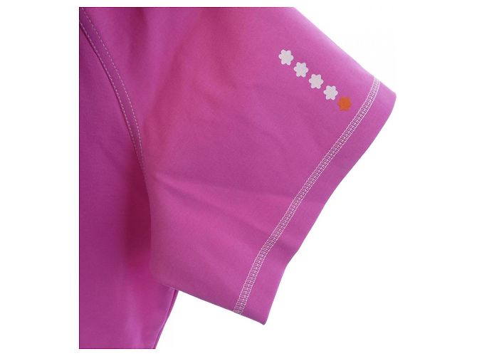 Hermès T-shirt in cotone Hermes CANDY LIBRIS Rosa - vista 6