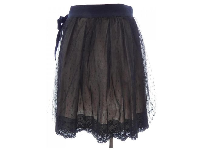 Falda RED VALENTINO Negra Rosa Negro - vista 2