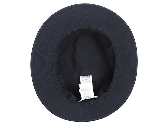 Cappello bucket Hermès in misto cotone ricamato Bianco Blu Blu navy - vista 7