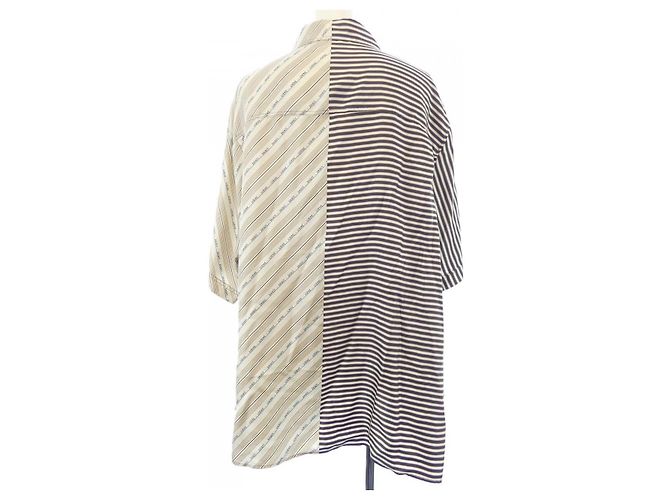 Camisa de seda Loewe S/S Marrom Bege - vista 2