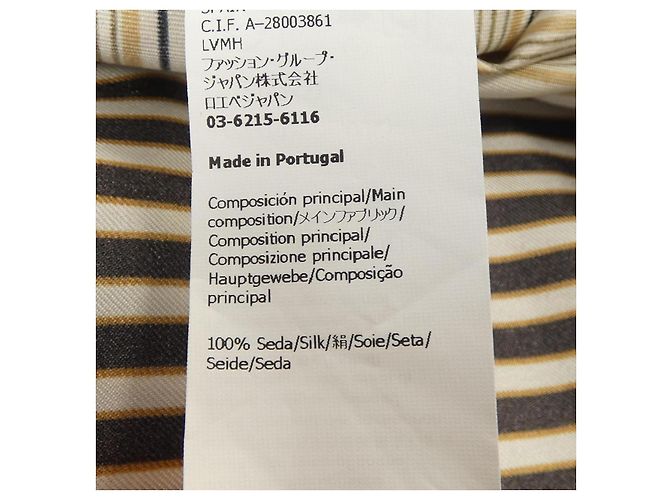 Camisa de seda Loewe S/S Marrom Bege - vista 3