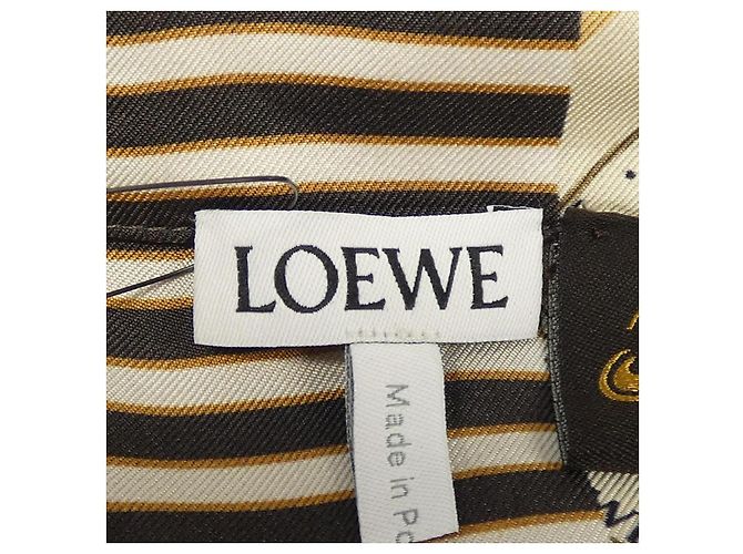 Camisa de seda Loewe S/S Marrom Bege - vista 4