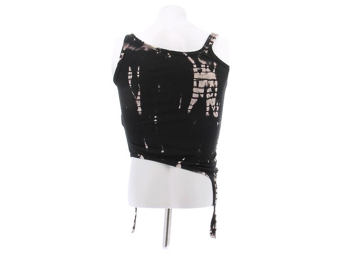 Autre Marque DION LEE Tie-Dye Tanktop Baumwolle Schwarz - Ansicht 2