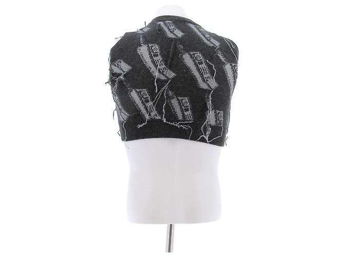 Acne Top sans manches gris Grey - view 2