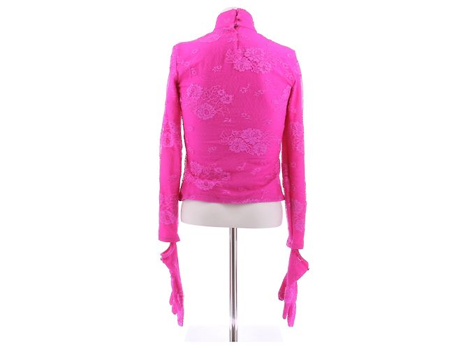 Top de renda rosa Balenciaga - vista 2