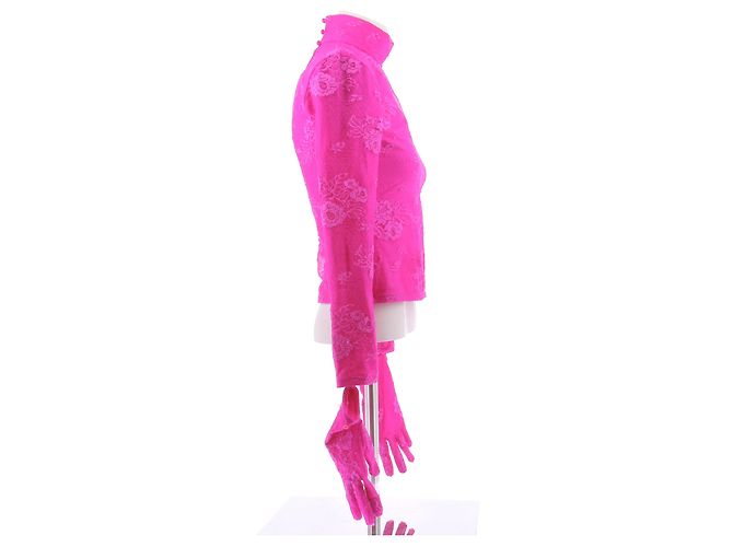 Top de renda rosa Balenciaga - vista 3