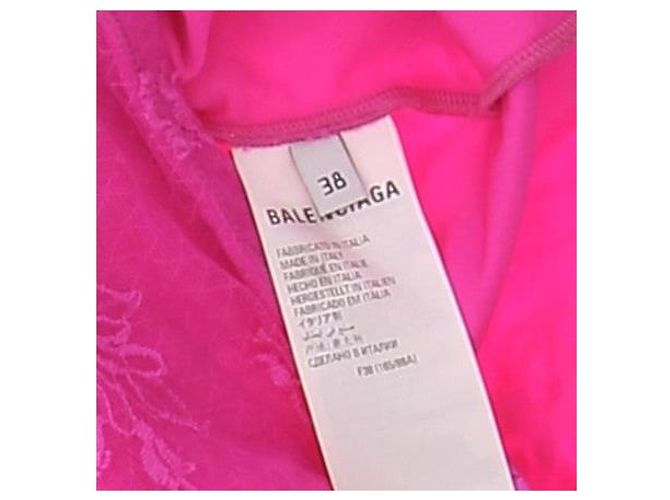 Top de renda rosa Balenciaga - vista 7