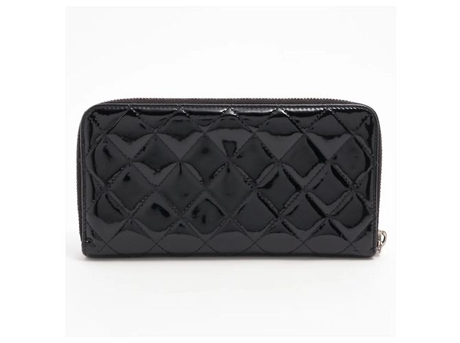 Timeless Chanel Matelassé Leather Long Wallet Black - view 2