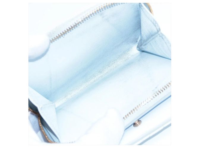 Cartera bi-fold Lady de piel Cannage Christian Dior Blanco - vista 5