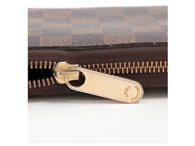 Cartera Larga Louis Vuitton Damier Zippy Organizer Castaño - vista 11